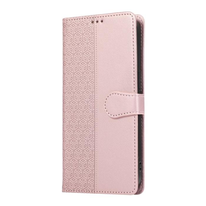 OEM - Mobilfodral för Samsung Galaxy S26 Konstläder med handledsrem - Roséguld
