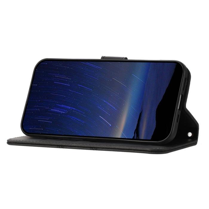 OEM - Plånboksfodral för Samsung Galaxy S26 Konstläder med handledsrem - Svart
