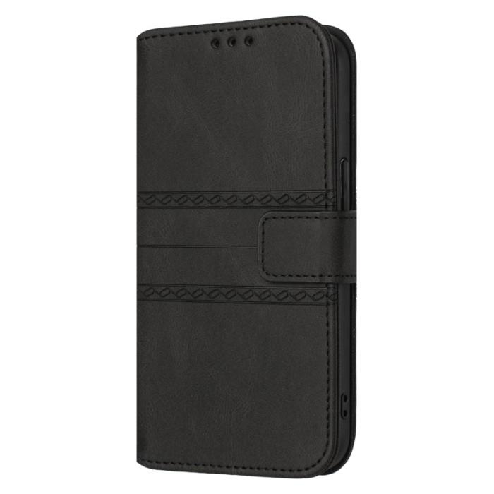 OEM - Plånboksfodral för Samsung Galaxy S26 Konstläder med handledsrem - Svart