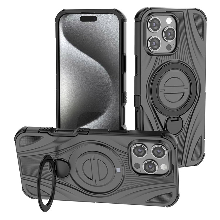 iPhone 16 Pro Mobilskal MagSafe Magnetic Kickstand - Svart | 2353 | AlltMobil