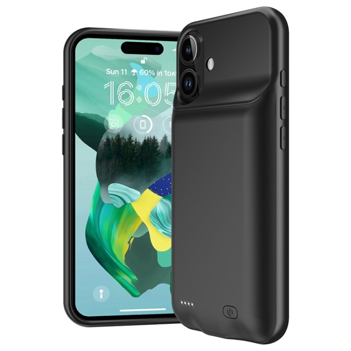 A-One Brand - iPhone 16 Plus Batteriskal 7000mAh - Svart
