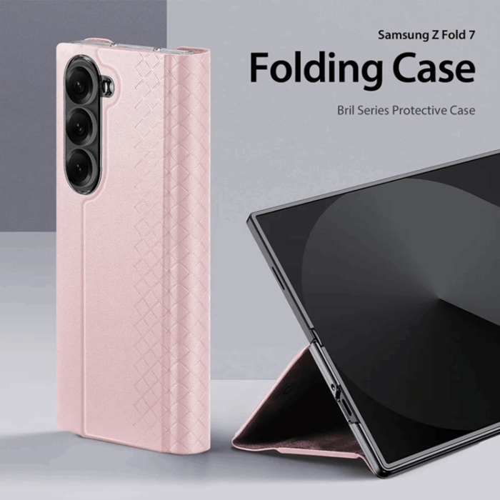 Dux Ducis - Dux Ducis Galaxy Z Fold 7 Plånboksfodral Bril - Rosa