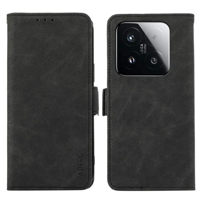 ABEEL - ABEEL Xiaomi 15T Plånboksfodral Konstläder Folio Ställ Svart