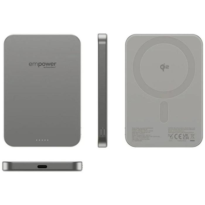 PanzerGlass - Empower by PanzerGlass MagSafe Trådlös Powerbank 5000mAh - Titanium