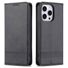 AZNS - AZNS iPhone 14 Pro Max Pl&aring;nboksfodral Konstl&auml;der - Svart