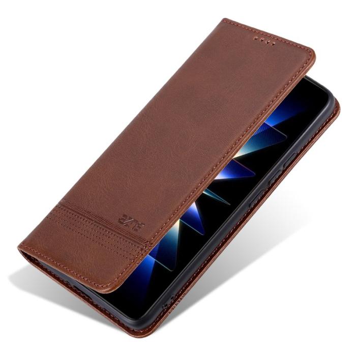 AZNS - AZNS Samsung Galaxy S24 FE Plånboksfodral Konstläder - Brun