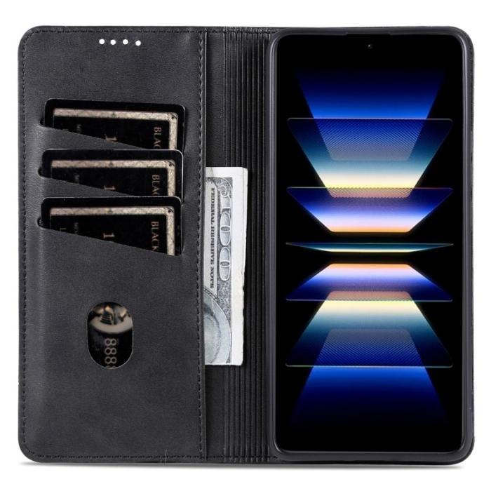 AZNS - AZNS Samsung Galaxy S24 FE Plånboksfodral Konstläder - Svart