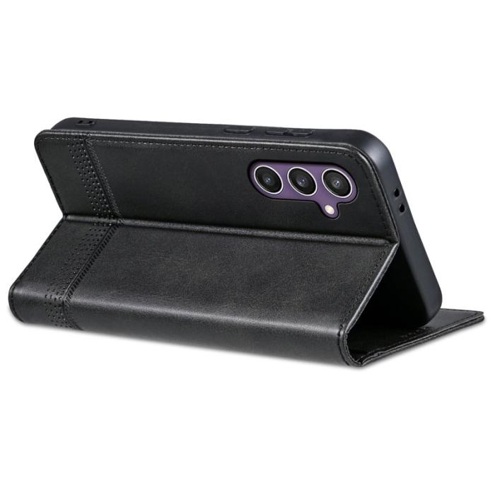 AZNS - AZNS Samsung Galaxy S24 FE Plånboksfodral Konstläder - Svart