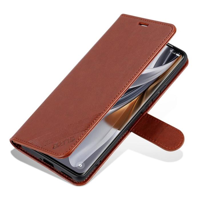 AZNS - AZNS Samsung Galaxy S24 FE Plånboksfodral Anti-Scratch Konstläder - Brun