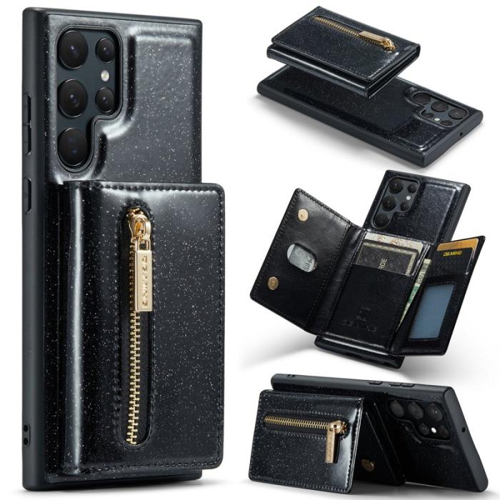 DG.MING - DG.MING M3 Series Konstläder Plånboksfodral för Samsung Galaxy S24 Ultra - Svart