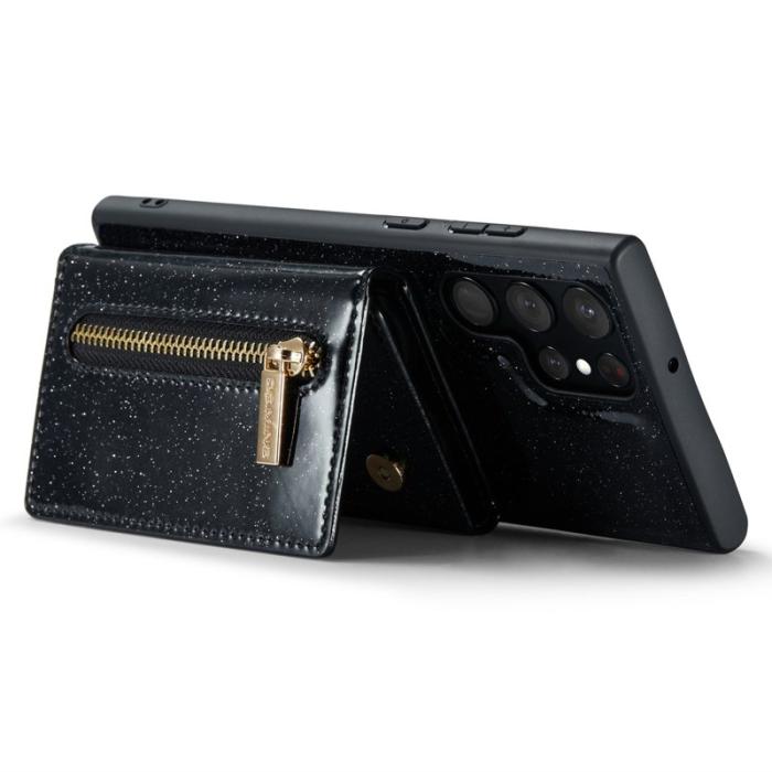 DG.MING - DG.MING M3 Series Konstläder Plånboksfodral för Samsung Galaxy S24 Ultra - Svart