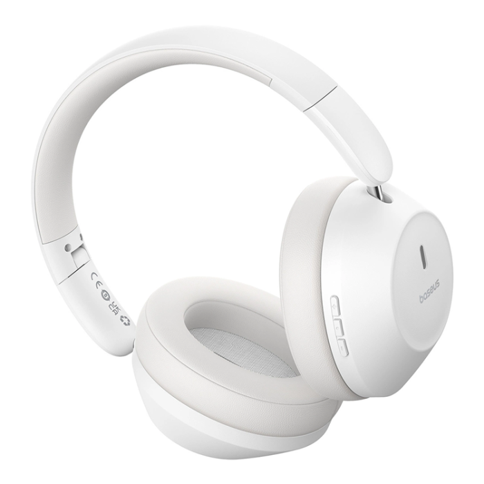 BASEUS - Baseus On-Ear Trådlösa Hörlurar Bluetooth 5.3 - Vit