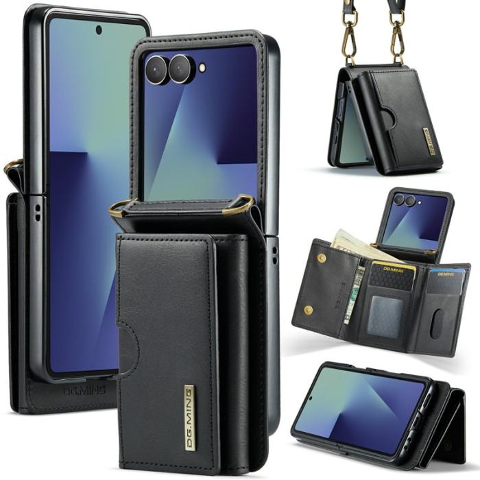 DG.MING - DG.MING M6 Series Plånboksfodral till Samsung Galaxy Z Flip7 5G - Svart