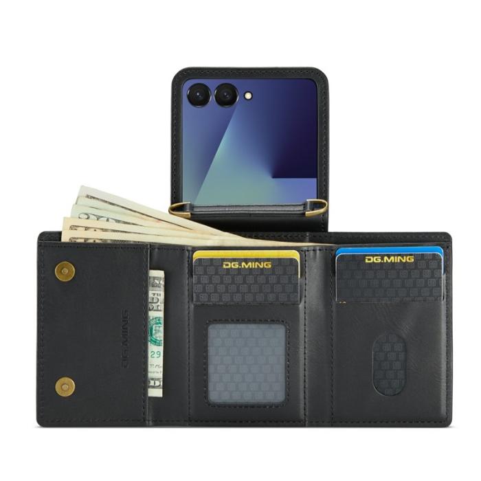 DG.MING - DG.MING M6 Series Plånboksfodral till Samsung Galaxy Z Flip7 5G - Svart