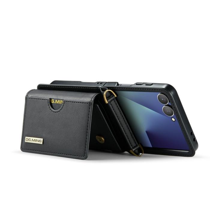 DG.MING - DG.MING M6 Series Plånboksfodral till Samsung Galaxy Z Flip7 5G - Svart