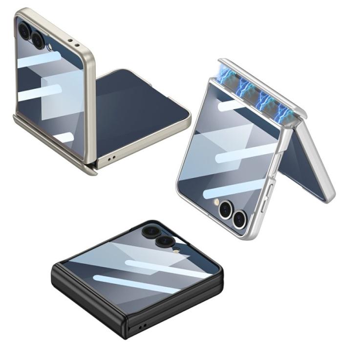 GKK - GKK Samsung Galaxy Z Flip7 Fodral Äkta läder - Svart