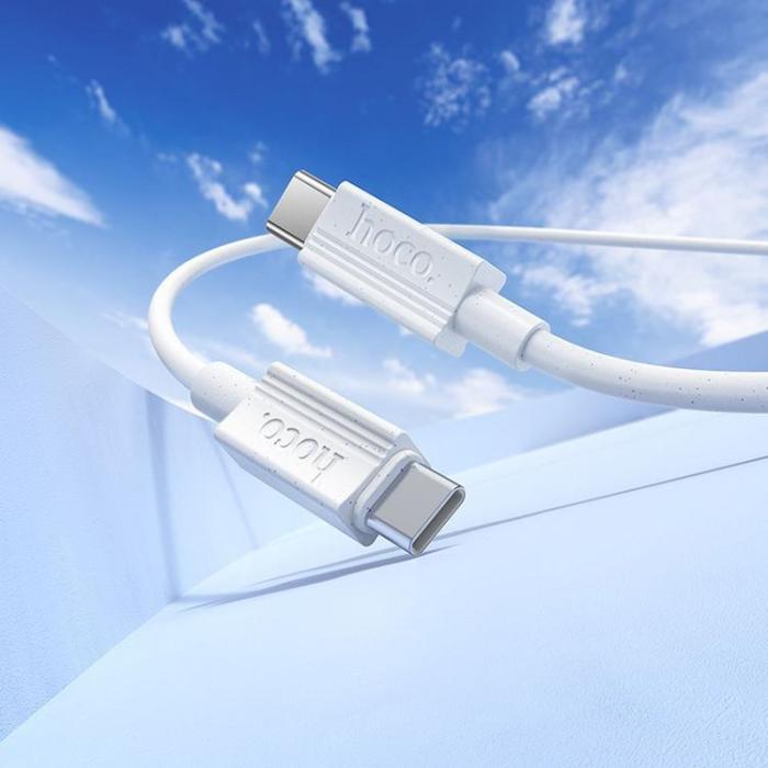 Hoco - HOCO USB-C Till USB-C 60W 1m Kabel 3A X107 - Vit