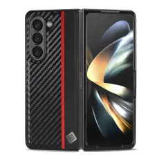 LC.imeeke - LC.IMEEK Samsung Galaxy Z Fold5 Fodral KonstL&auml;der - Svart