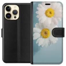 Gustaf - Pl&aring;nboksfodral till Apple iPhone 15 Pro Max med Sommarblommor