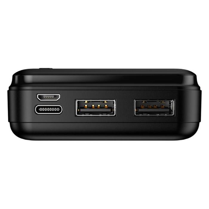 Maxlife - Maxlife Powerbank 20000mAh USB-C/Micro-USB 2.4A - Svart