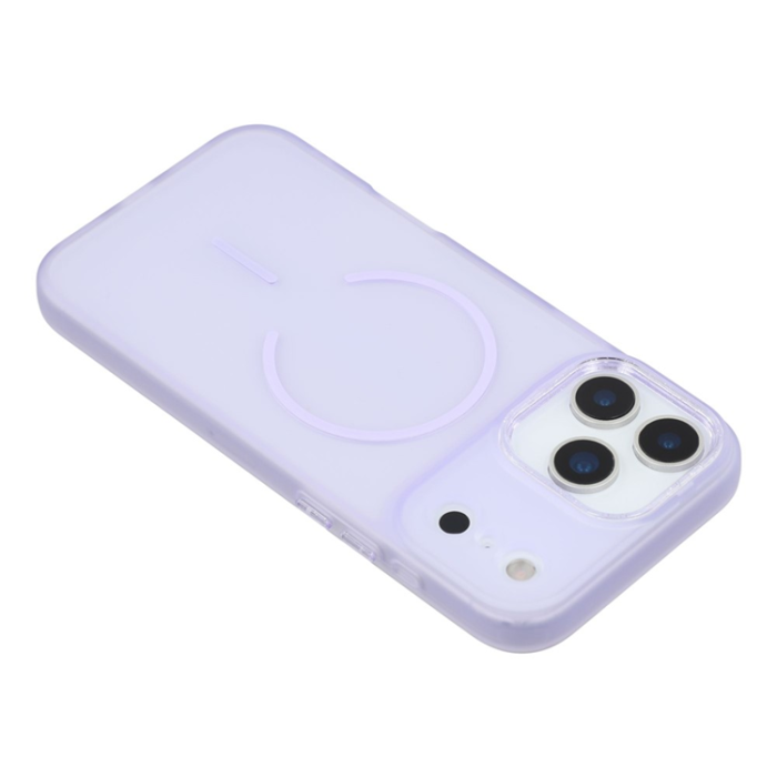 A-One Brand - iPhone 17 Pro Max Mobilskal MagSafe med Glitter Lins Frame - Lila