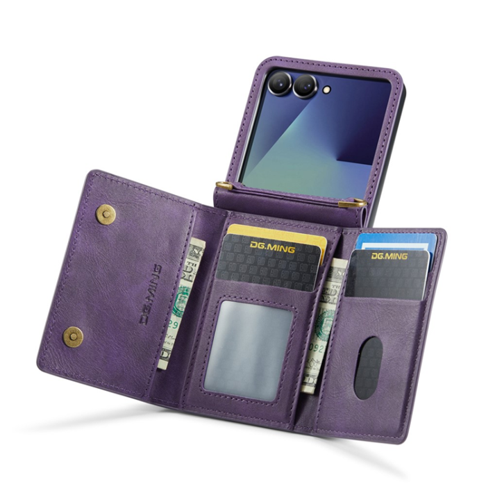 DG.MING - DG.MING Galaxy Z Flip 7 Mobilskal RFID Blocking M5 - Lila