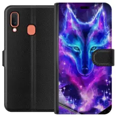 iSecrets - Pl&aring;nboksfodral till Samsung Galaxy A20e med Neon Varg