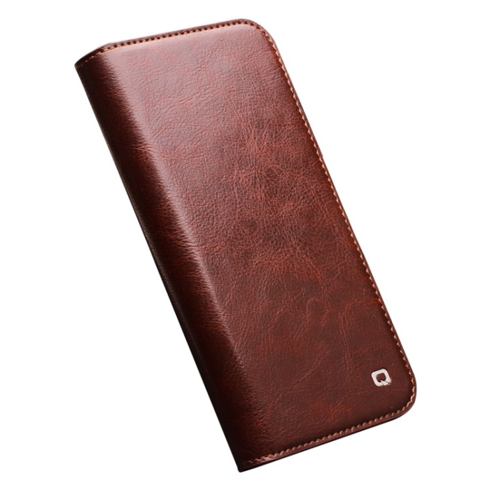 QIALINO - Qialino iPhone 14 Pro Plånboksfodral Äkta Läder Korthållare