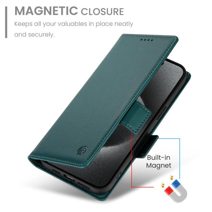 OEM - Samsung Galaxy S26 Fodral PU Läder Plånboksfodral - Svartgrön