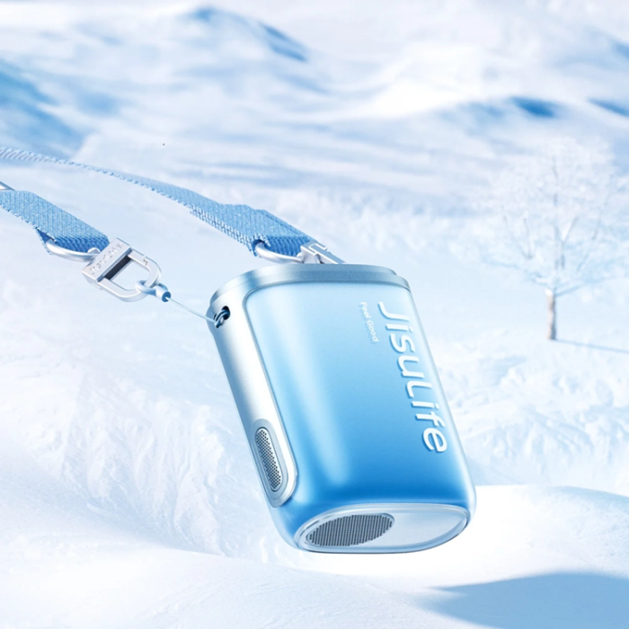 Jisulife - Jisulife Mini Halsfläkt 4500 mAh med Lanyard Fan 5 - Blå