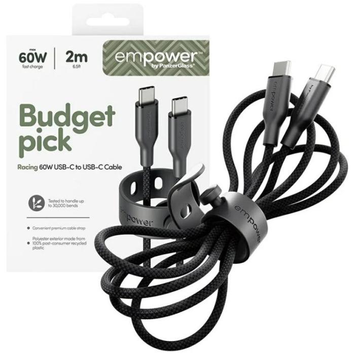 PanzerGlass - Empower by PanzerGlass USB-C till USB-C 60W Kabel 2m Racing