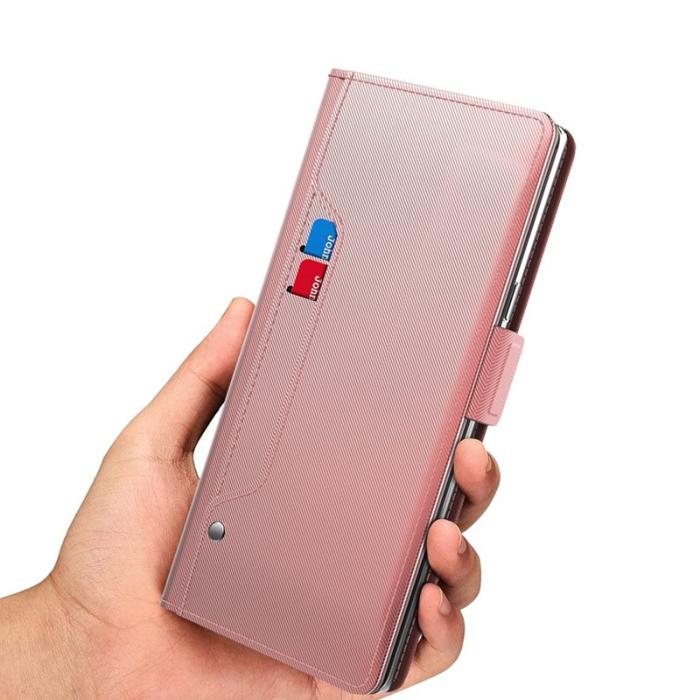 OEM - Samsung Galaxy S26 Skal PU Läder Fodral Ställ - Roséguld