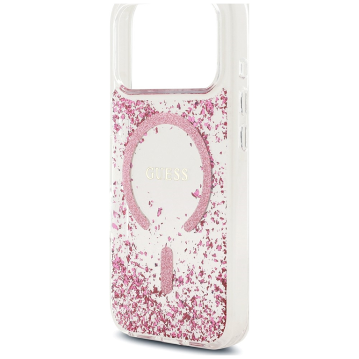 Guess - Guess Mobilskal För iPhone 18 Pro/17 Pro Magsafe Resin Bottom Glitter