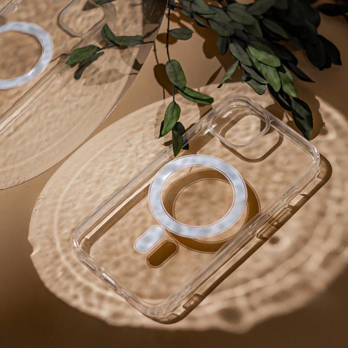 TelForceOne - Stötdämpande Mag fodral iPhone 15 Pro Max transparent