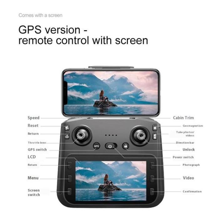 OEM - Drönare med Dubbla Kameror HD Flygfotograferingsquadcopter med 2 Batterier