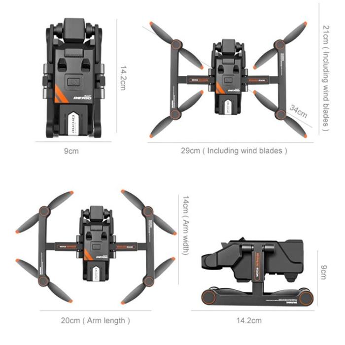 OEM - Drönare med Dubbla Kameror HD Flygfotograferingsquadcopter med 2 Batterier