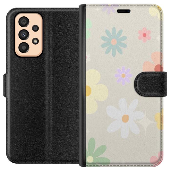 iSecrets - Plånboksfodral till Samsung Galaxy A33 5G med fejdande blommor