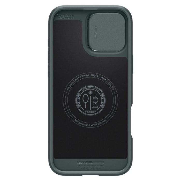 Spigen - Spigen iPhone 16 Pro Max Mobilskal MagSafe Optik Armor - Grön