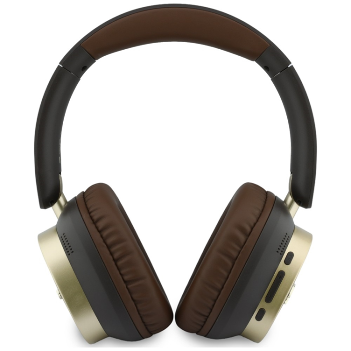 Guess - Guess On-Ear Hörlurar Bluetooth ENC Rectangle Metal Script - Brun