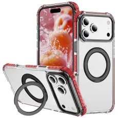 A-One Brand - iPhone 17 Pro Max Mobilskal MagSafe Anti Drop - Röd / Svart