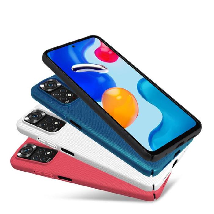 Nillkin - Nillkin Xiaomi Redmi Note 11/11S Skal Super Frosted Shield - Röd