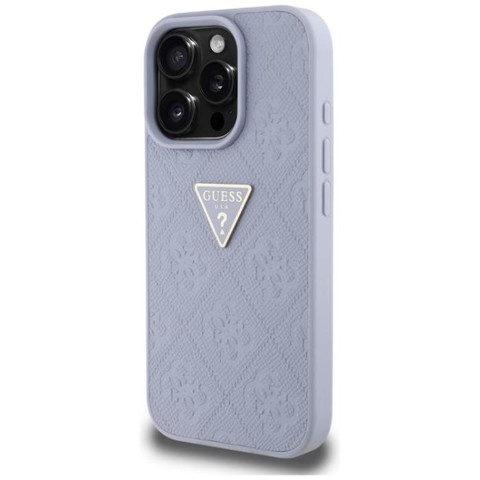 Guess - Guess iPhone 16 Pro Max Mobilskal Hot Stamp 4G Triangle Logo - Lila