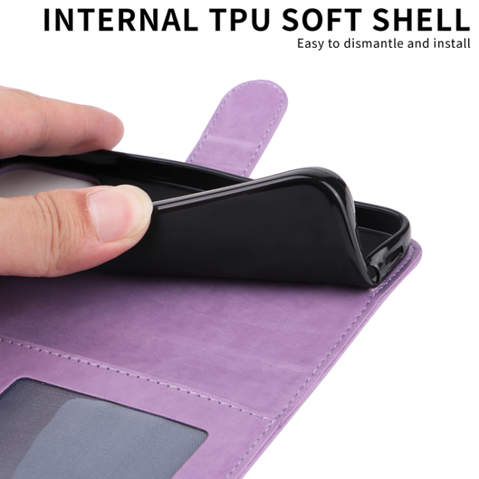 A-One Brand - Galaxy S26 Ultra Plånboksfodral Sunflower Imprint Läder - Lila