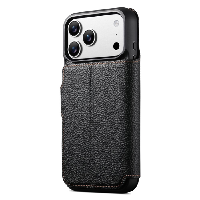 SUTENI - SUTENI iPhone 17 Pro Plånboksfodral MagSafe Detachable Litchi