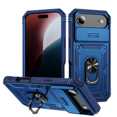A-One Brand - iPhone Air Mobilskal Slide Camshield Kickstand - Blå