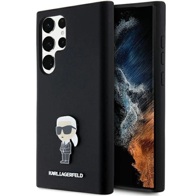 Karl Lagerfeld Galaxy S23 Ultra Mobilskal Silikon Ikonik Metal Pin | 2353 | AlltMobil