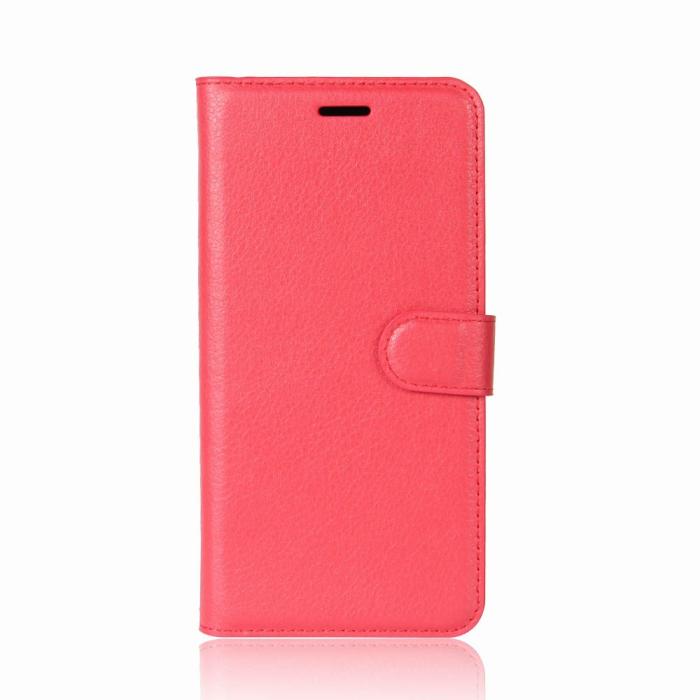 UTGATT1 - Litchi Plånboksfodral till Samsung Galaxy S9 Plus - Röd