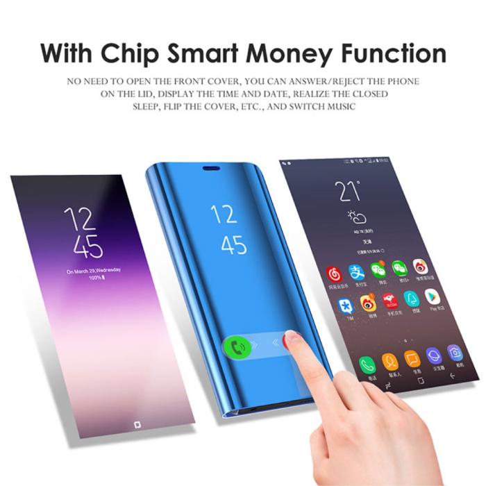 UTGATT4 - Mirror Surface fodral till Samsung Galaxy S9 Plus - Svart