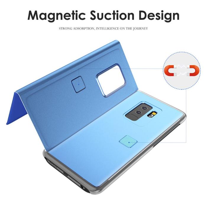 UTGATT4 - Mirror Surface fodral till Samsung Galaxy S9 Plus - Svart