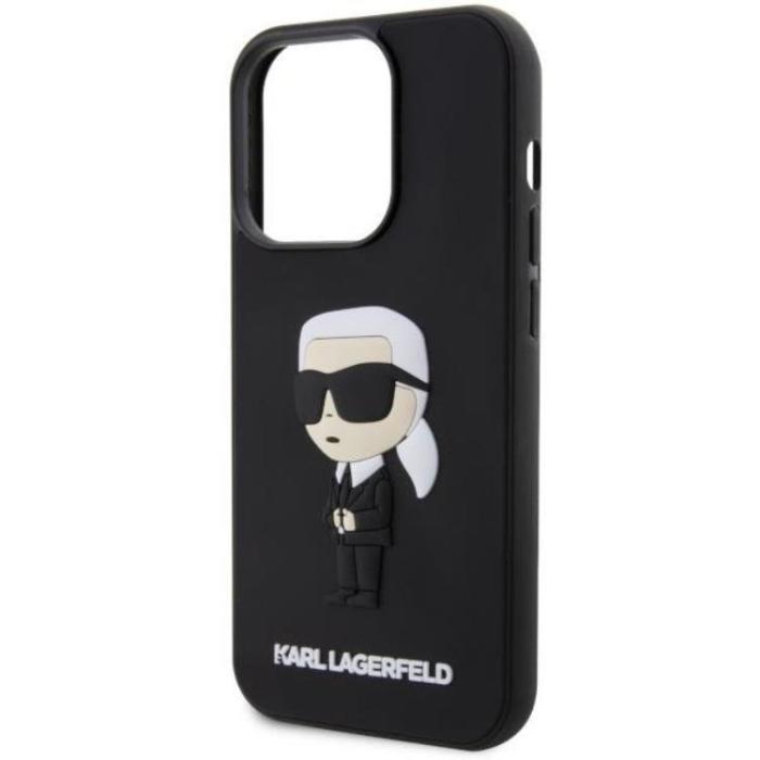 KARL LAGERFELD - Karl Lagerfeld iPhone 14 Pro Max Mobilskal Rubber Ikonik 3D